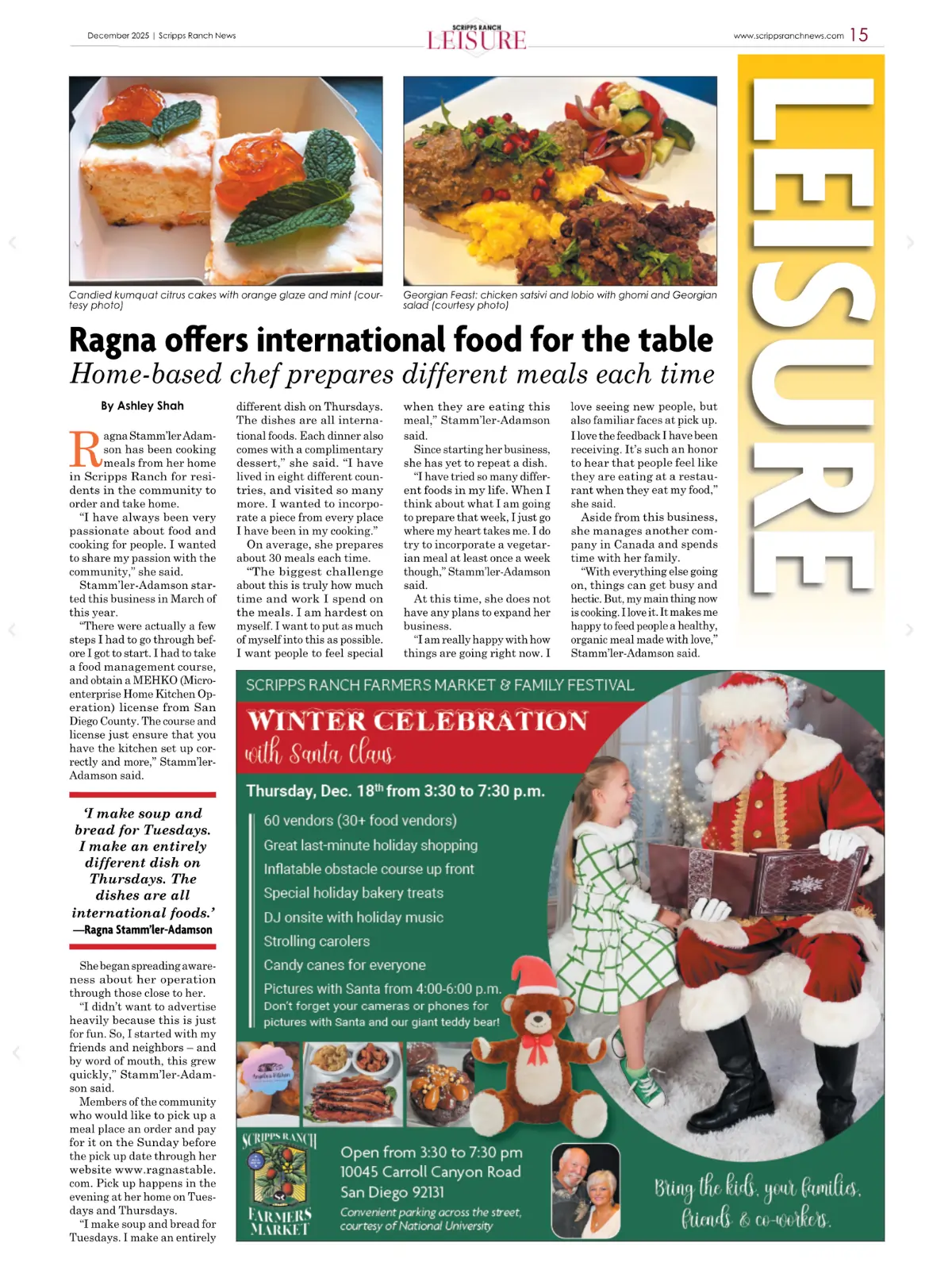 Ragna's Table - Scripps Ranch News Article