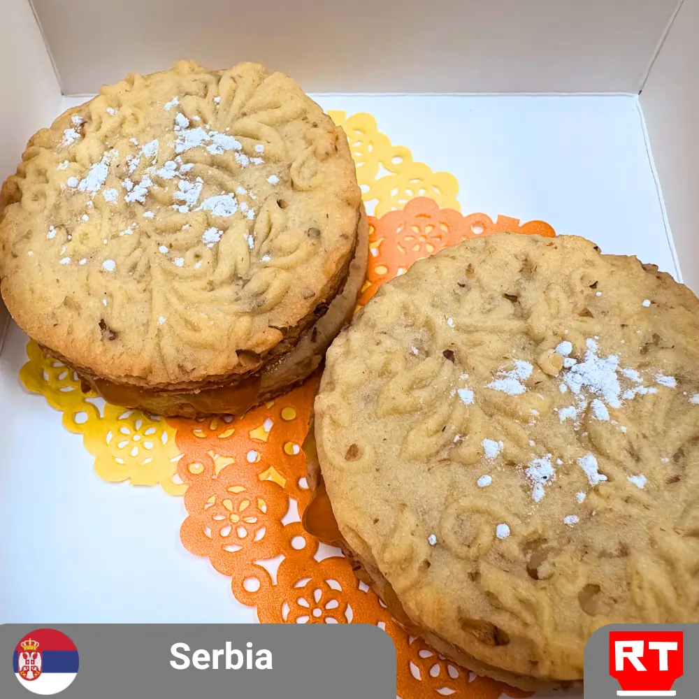 Vanilice (Serbian Walnut Apricot Cookies)