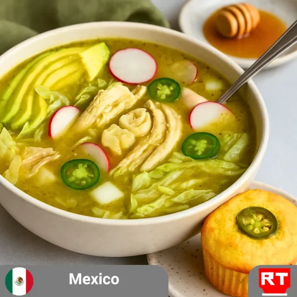 Healing Flavors from Mexico — Pozole Verde and Cornbread (includes complimentary surprise dessert)