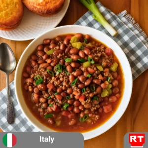 Italian Sausage, Escarole & Bean Soup with Onion-Topped Focaccia Muffins (includes complimentary surprise dessert)