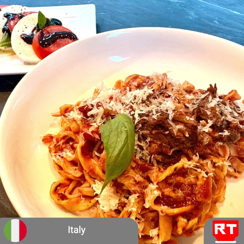 A Soulful Italian Feast: Chuck Roast Ragù with Homemade Pappardelle & Fresh Caprese Salad (includes complimentary surprise dessert)