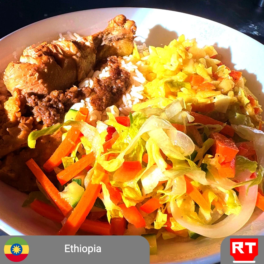 Doro Wat + Atakilt Wat + Shiro Wat + Niter Kibbeh Rice + Salad (includes surprise complimentary dessert)