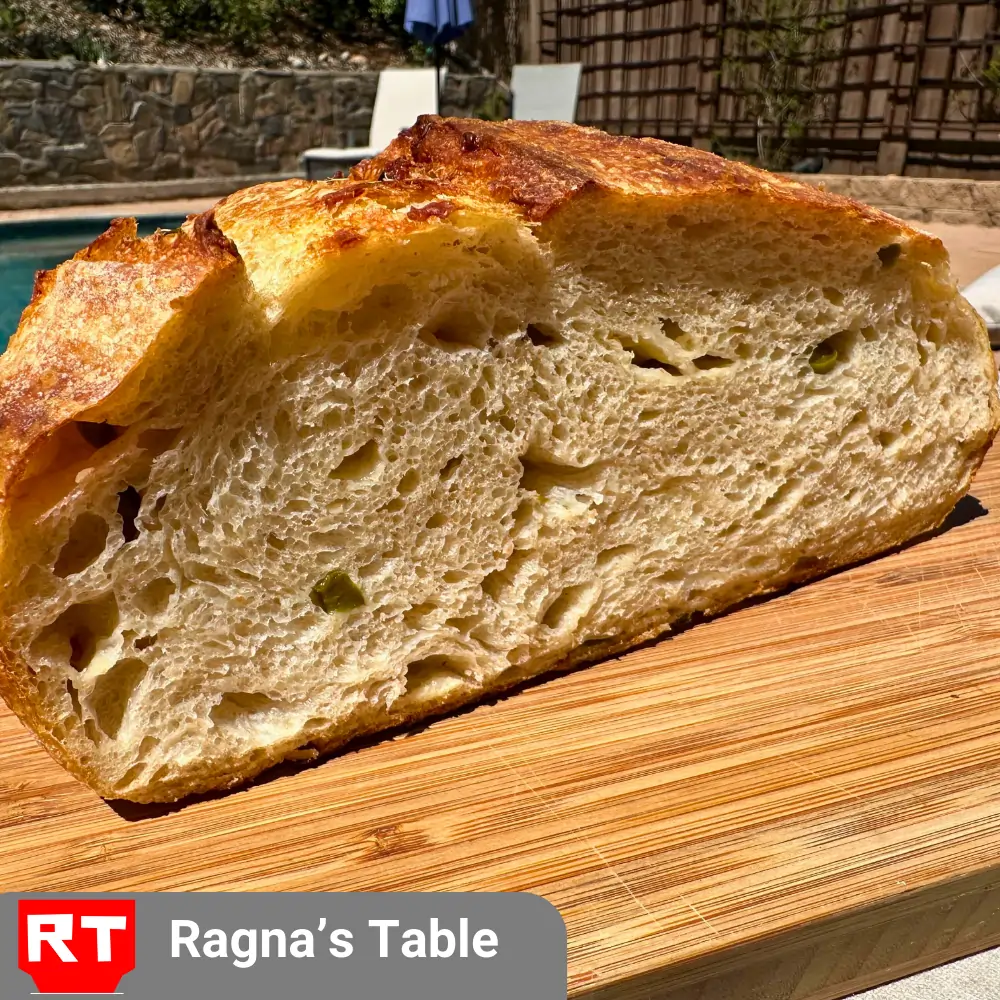 9-Inch Organic Sourdough Jalapeño Cheddar Bread Loaf