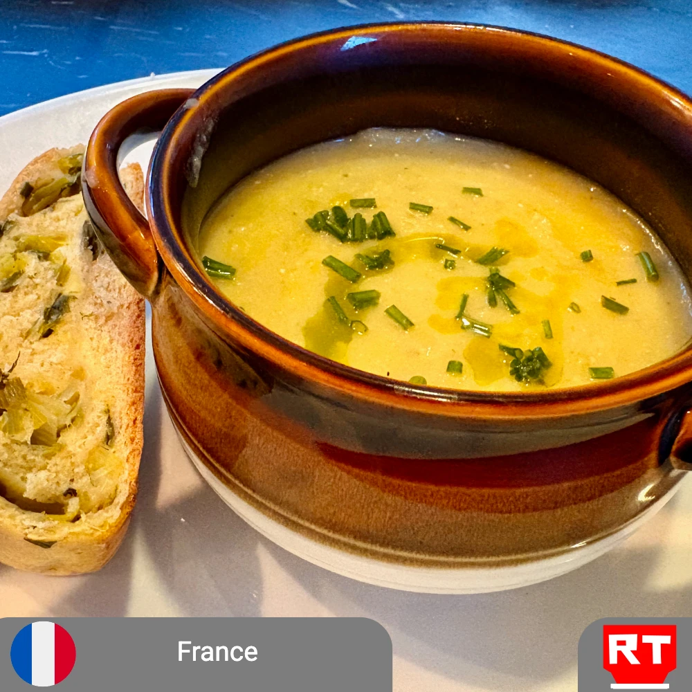 Rustic French Potato Leek Soup with Leek Bread (includes complimentary surprise dessert)