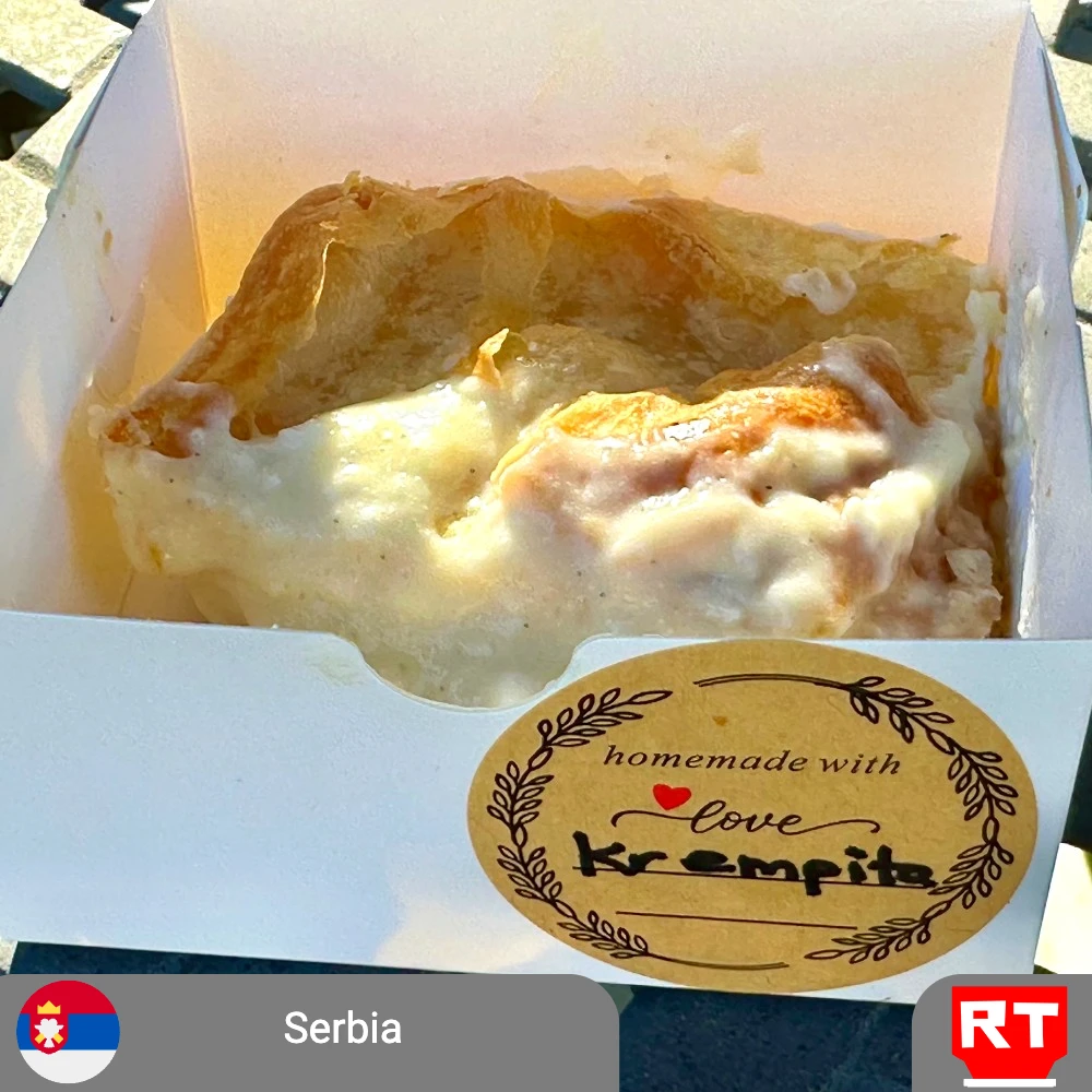 Homemade Krempita (Serbian Cream Slice with Puff Pastry)