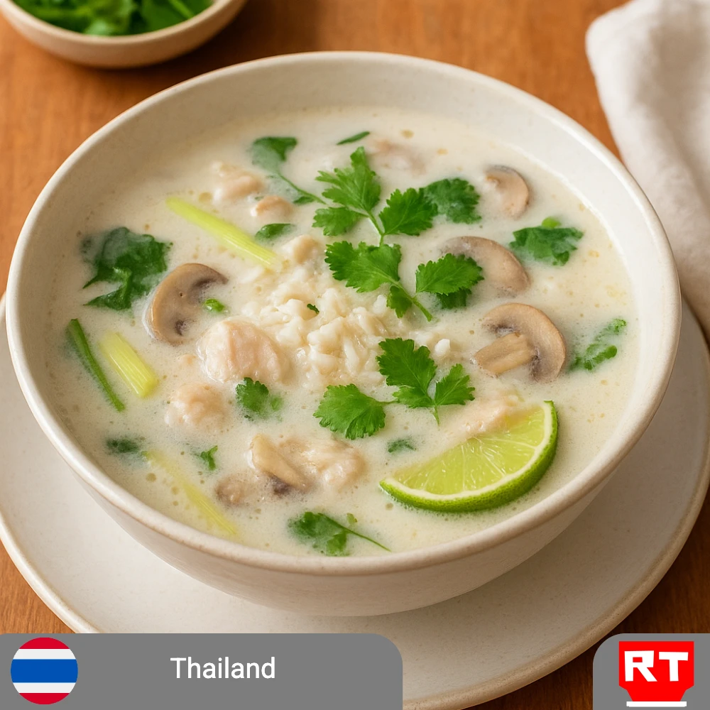 Tom Kha Gai – Thai Coconut Chicken & Jasmine Rice Soup  (includes complimentary surprise dessert)