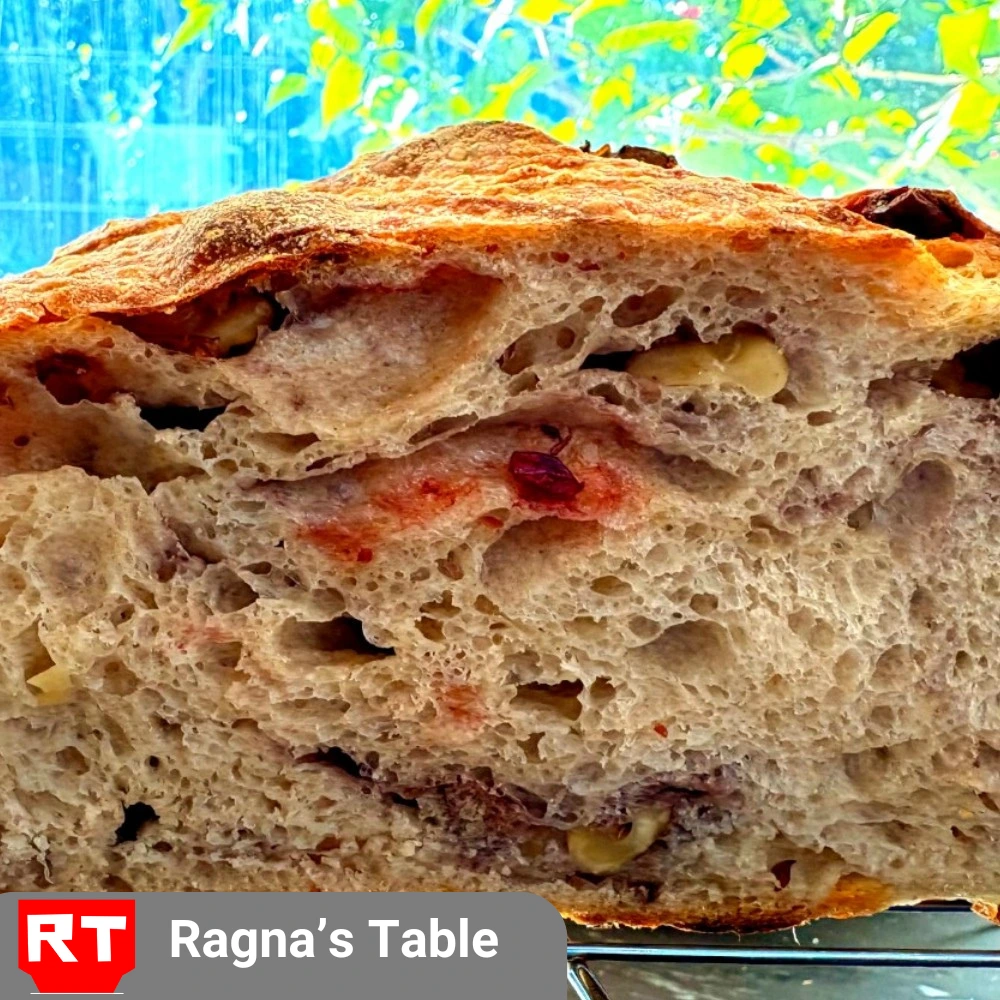 Organic Cranberry Walnut Sourdough Bread Loaf