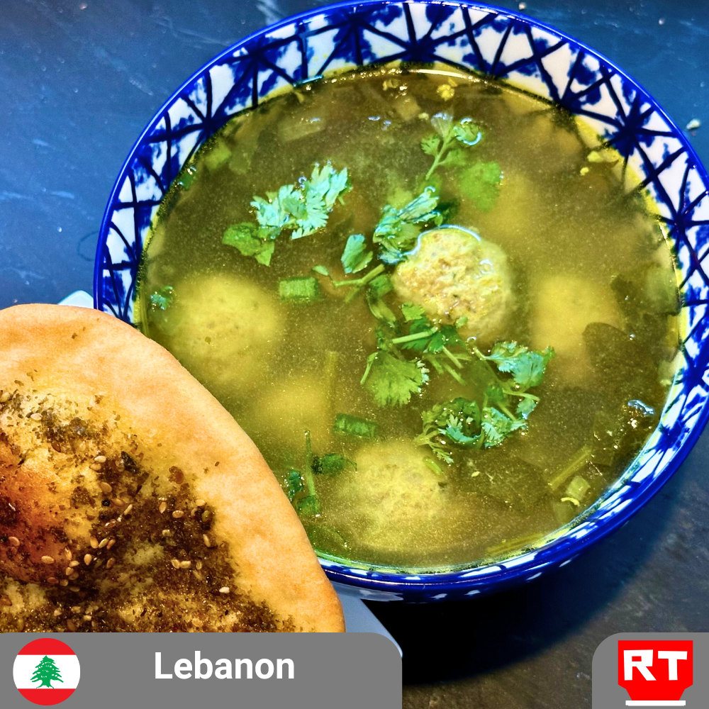 Lebanese-Style Turkey Kofta Soup paired with Man’ousheh Flatbread (includes complimentary surprise dessert)