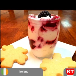 Irish Blackberry Fool with Shortbread