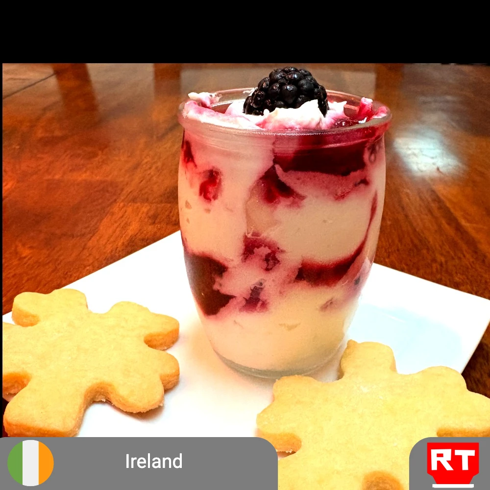 Irish Blackberry Fool with Shortbread