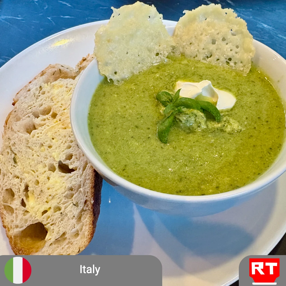Creamy Broccoli Soup with Parmesan-Chive Sourdough (includes complimentary surprise dessert)