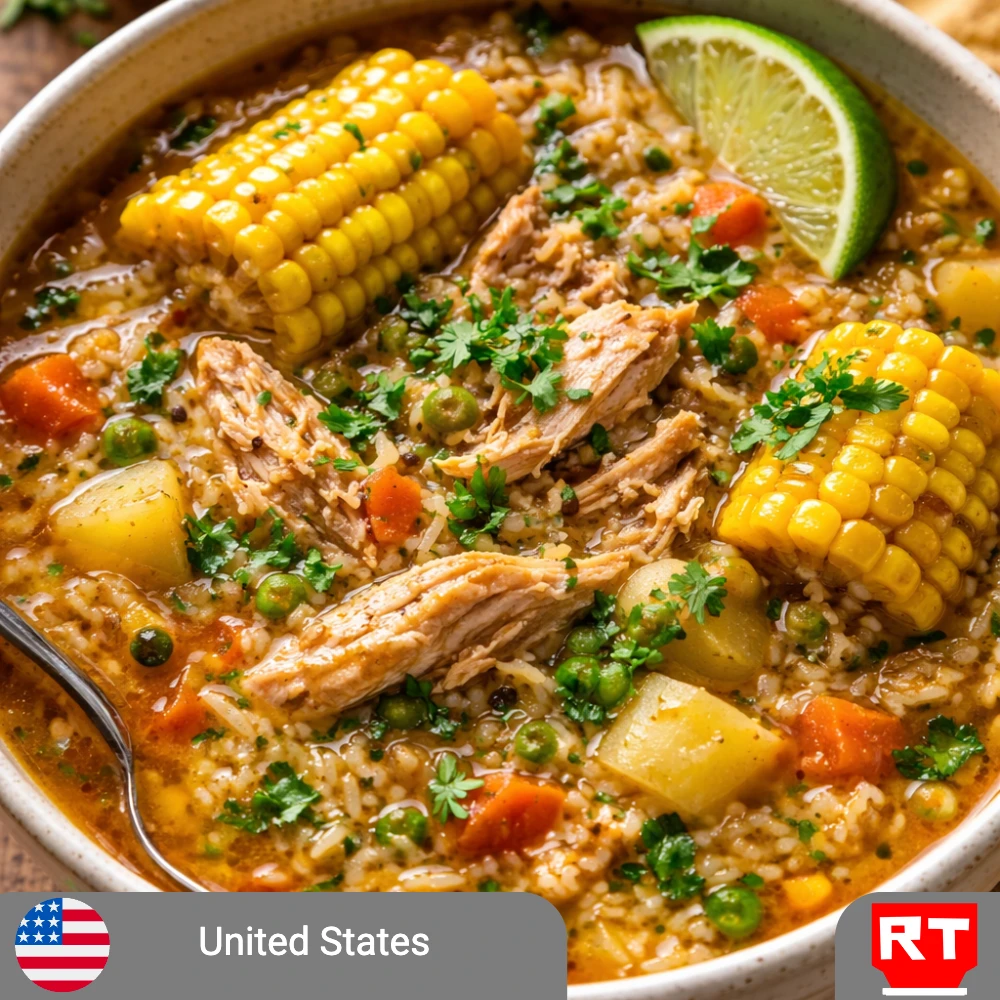 Asopao de Pollo – Hearty Puerto Rican Chicken & Rice Soup (includes complimentary surprise dessert)