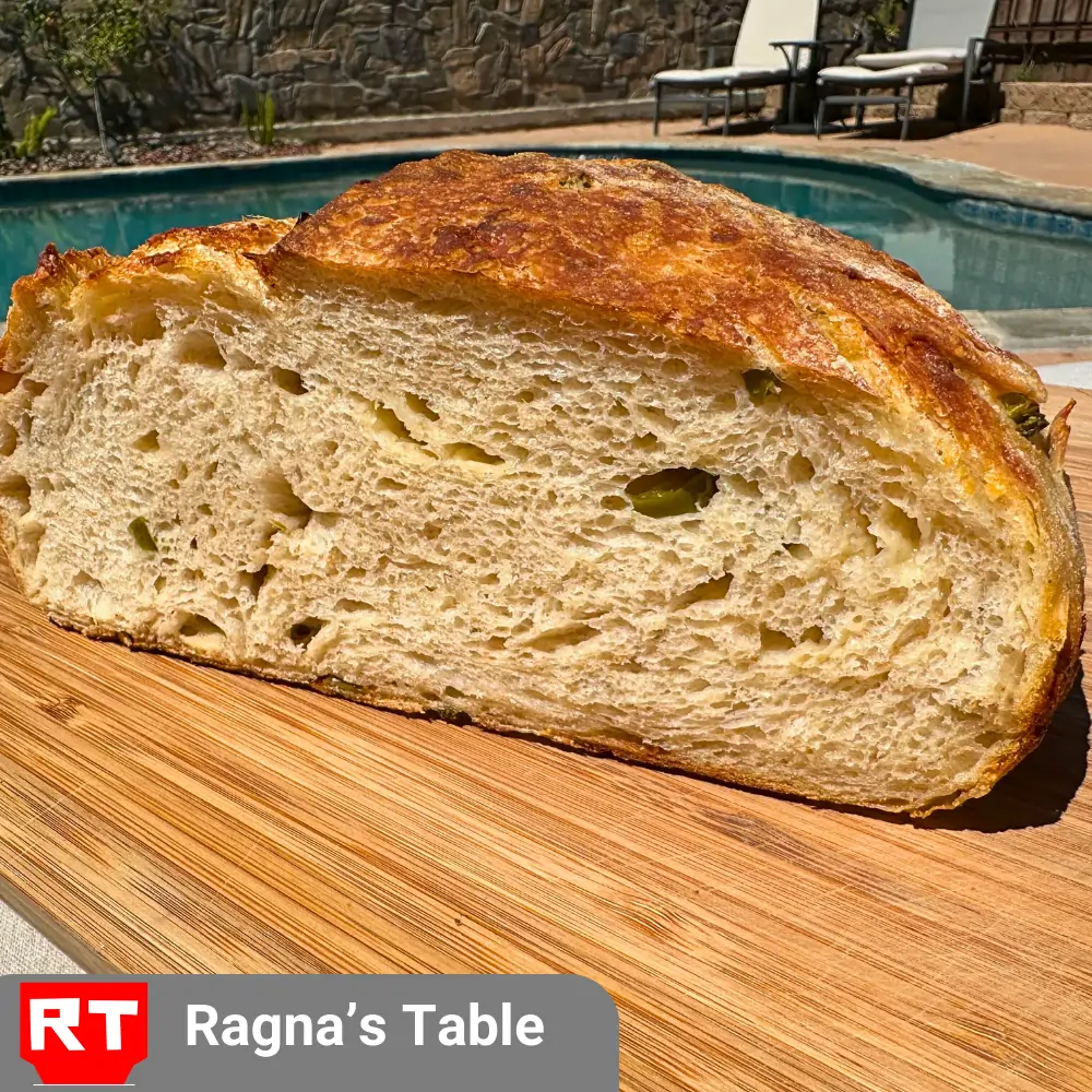 9-Inch Organic Sourdough Jalapeño Cheddar Bread Loaf