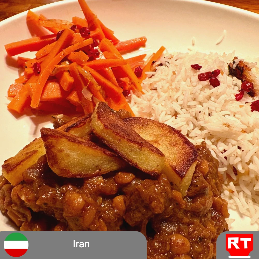 Persian Comfort: Khoresh Gheymeh with Saffron Rice & Havij Polo–Inspired Carrots (includes complimentary surprise dessert)