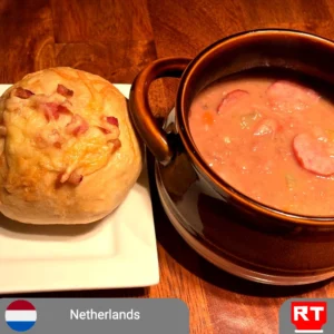 Dutch Brown Bean Soup with Cheese & Bacon Bun (Vegetarian Upon Request) - (includes complimentary surprise dessert)