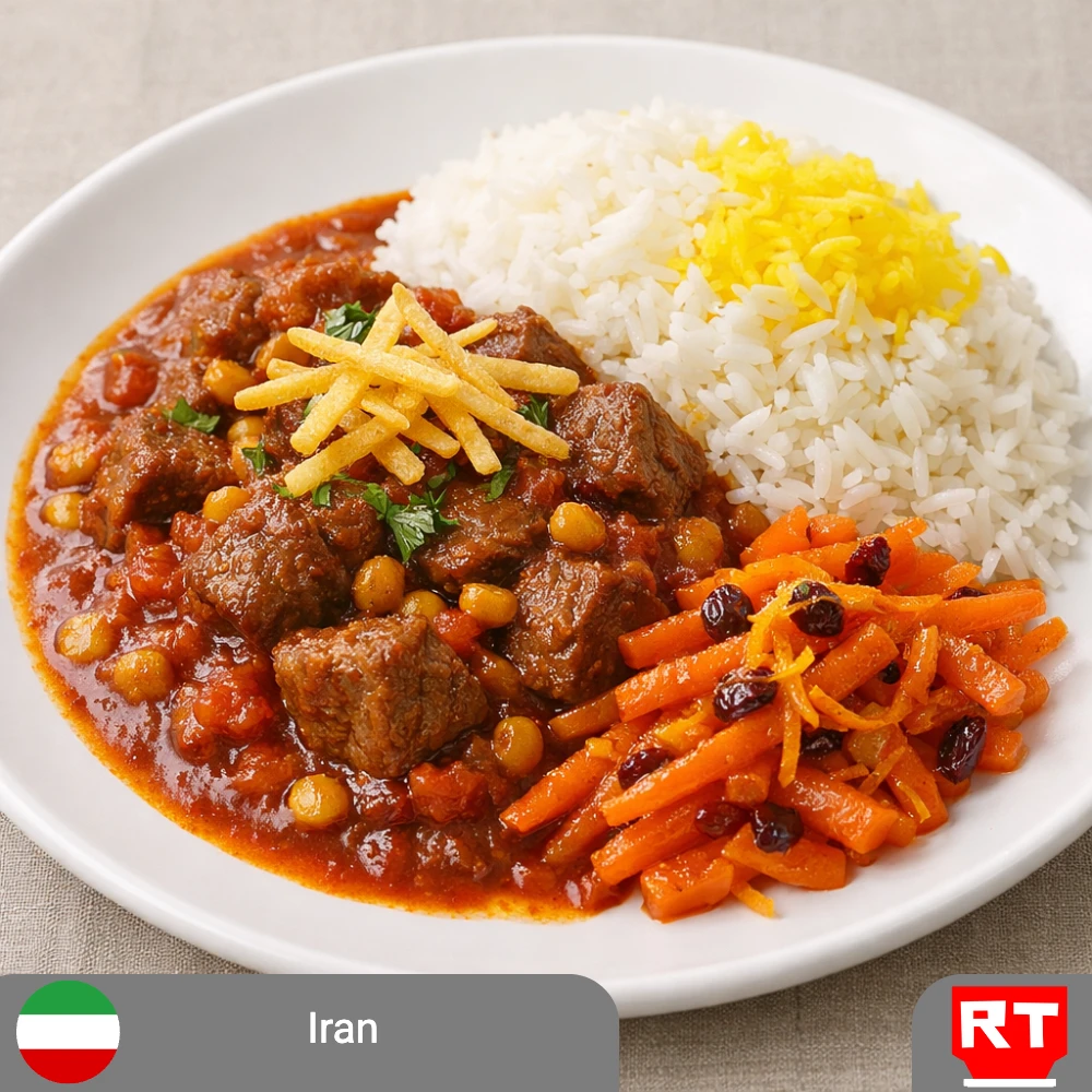 Persian Comfort: Khoresh Gheymeh with Saffron Rice & Havij Polo–Inspired Carrots (includes complimentary surprise dessert)