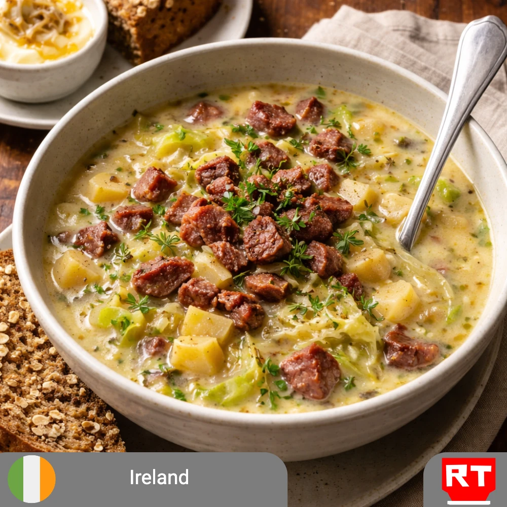 St. Patrick’s Day Smoky Corned Beef Chowder with Rustic Irish Brown Soda Bread & Salted Honey Butter (includes complimentary surprise dessert)