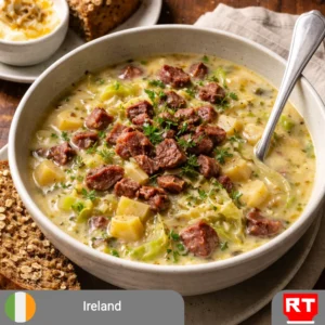 St. Patrick’s Day Smoky Corned Beef Chowder with Rustic Irish Brown Soda Bread & Salted Honey Butter (includes complimentary surprise dessert)
