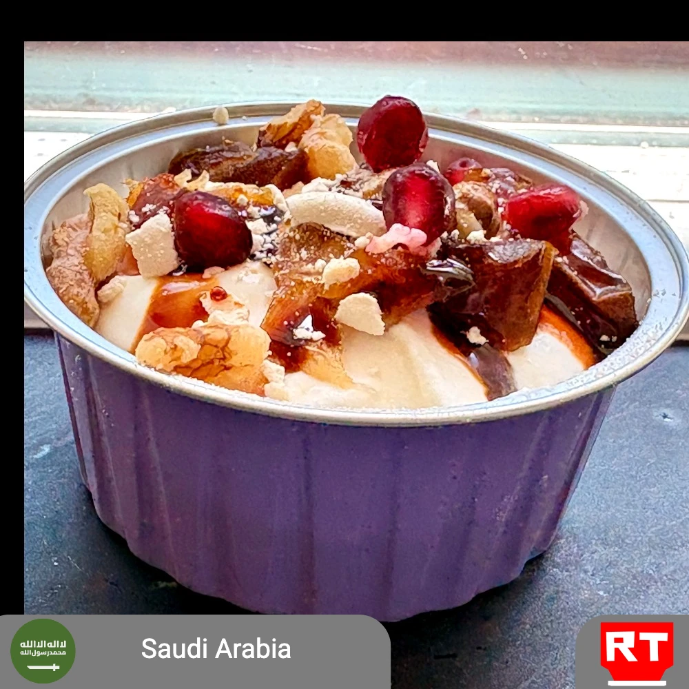 Desert Cream with Dates & Walnuts