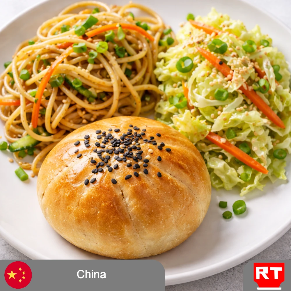 A Curried Bun, Sesame Noodles & Napa Salad: A Meal Rooted in Memory - Vegetarian Option Available (includes complimentary surprise dessert)