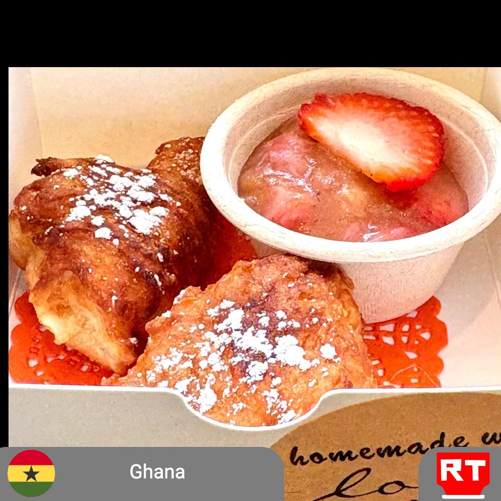 Bofrot with Fruit Sauce