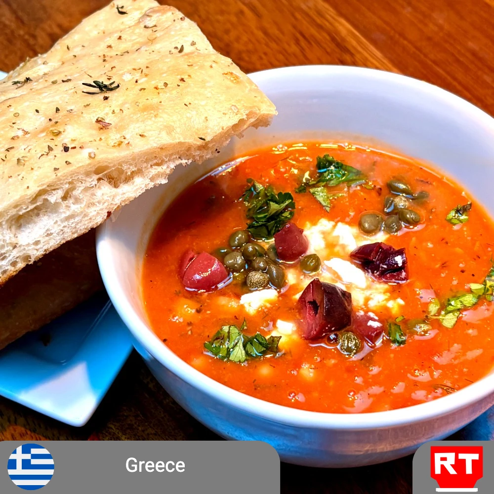 Greek Vegetarian Fasolada with Olive Oil Herb Flatbread (includes complimentary surprise dessert)