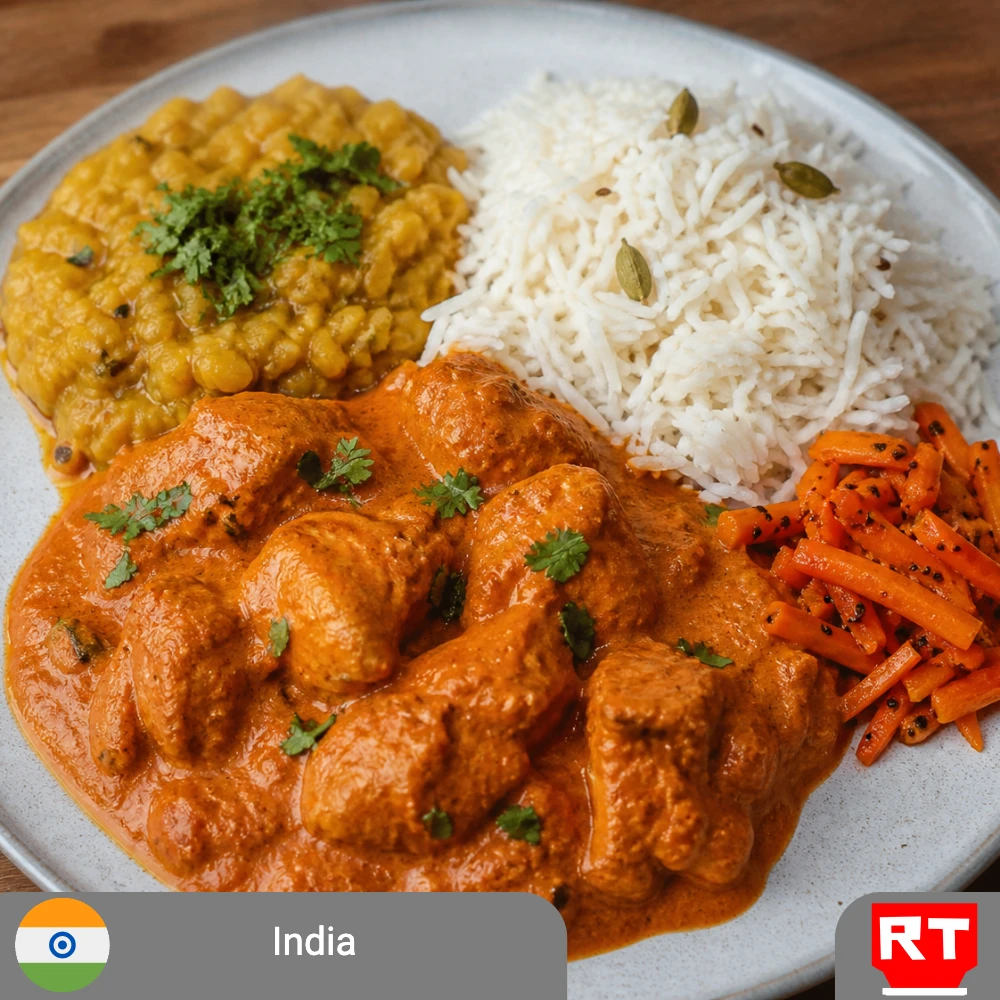 Indian Feast: Chicken Tikka Masala or Vegetarian Roasted Tofu & Cauliflower Tikka, Chana Dal, Cardamom Rice & Carrot Achar (includes complimentary surprise dessert)