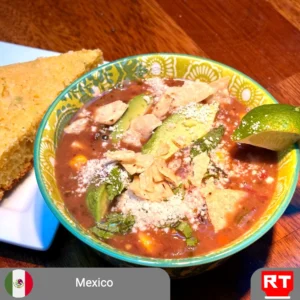 Cinco de Mayo Smoky Poblano, Corn & Domingo Rojo Soup with Pan de Maíz (Vegetarian) (includes complimentary surprise dessert)