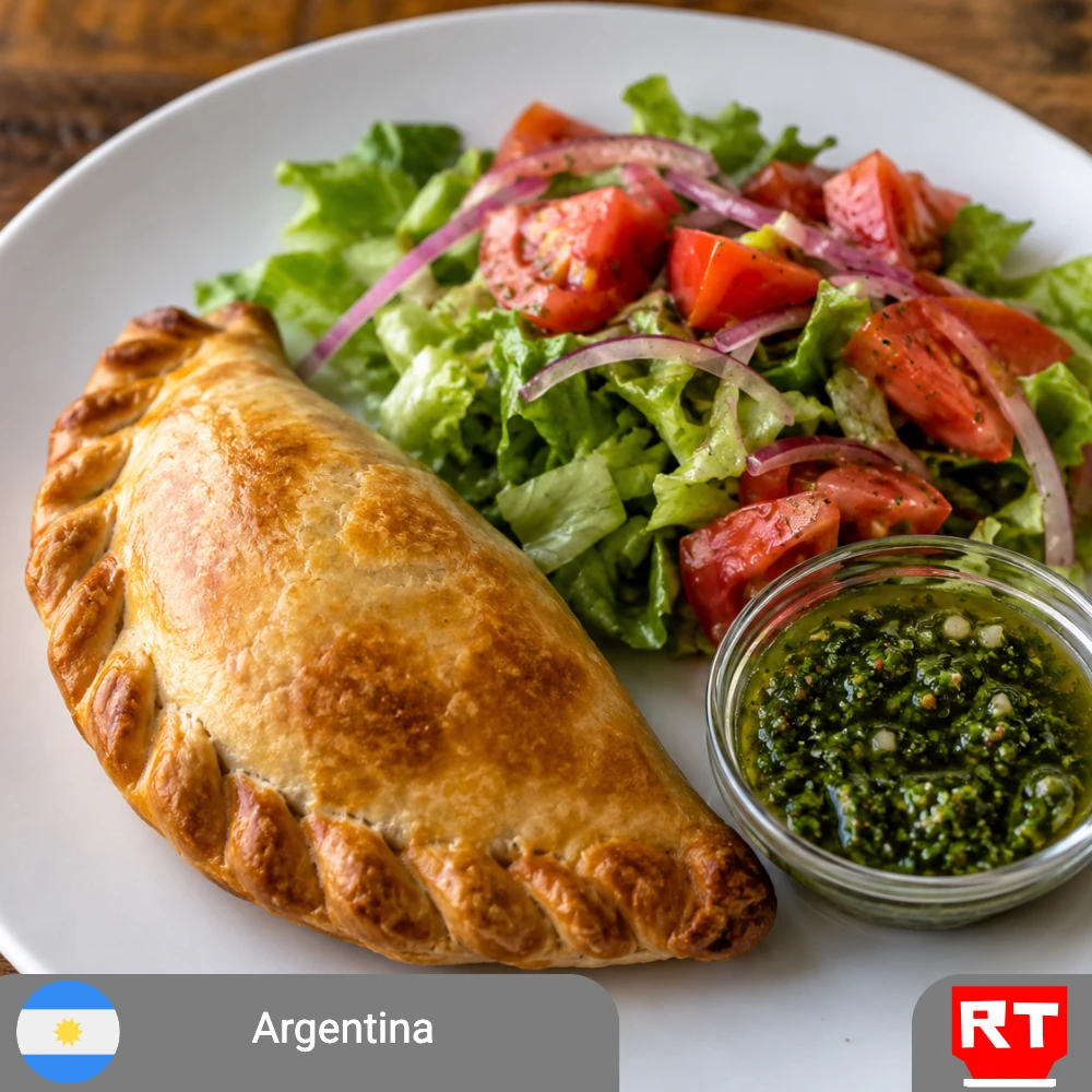 Argentinian Chicken Empanada with Chimichurri and Ensalada Mixta (Vegetarian Empanada Upon Request)(includes complimentary surprise dessert)