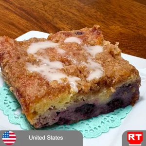 Blueberry Buckle with Lemon Glaze