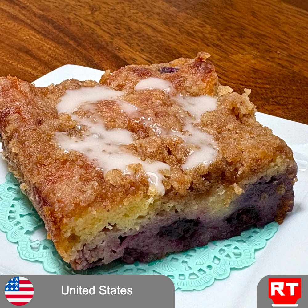 Blueberry Buckle with Lemon Glaze