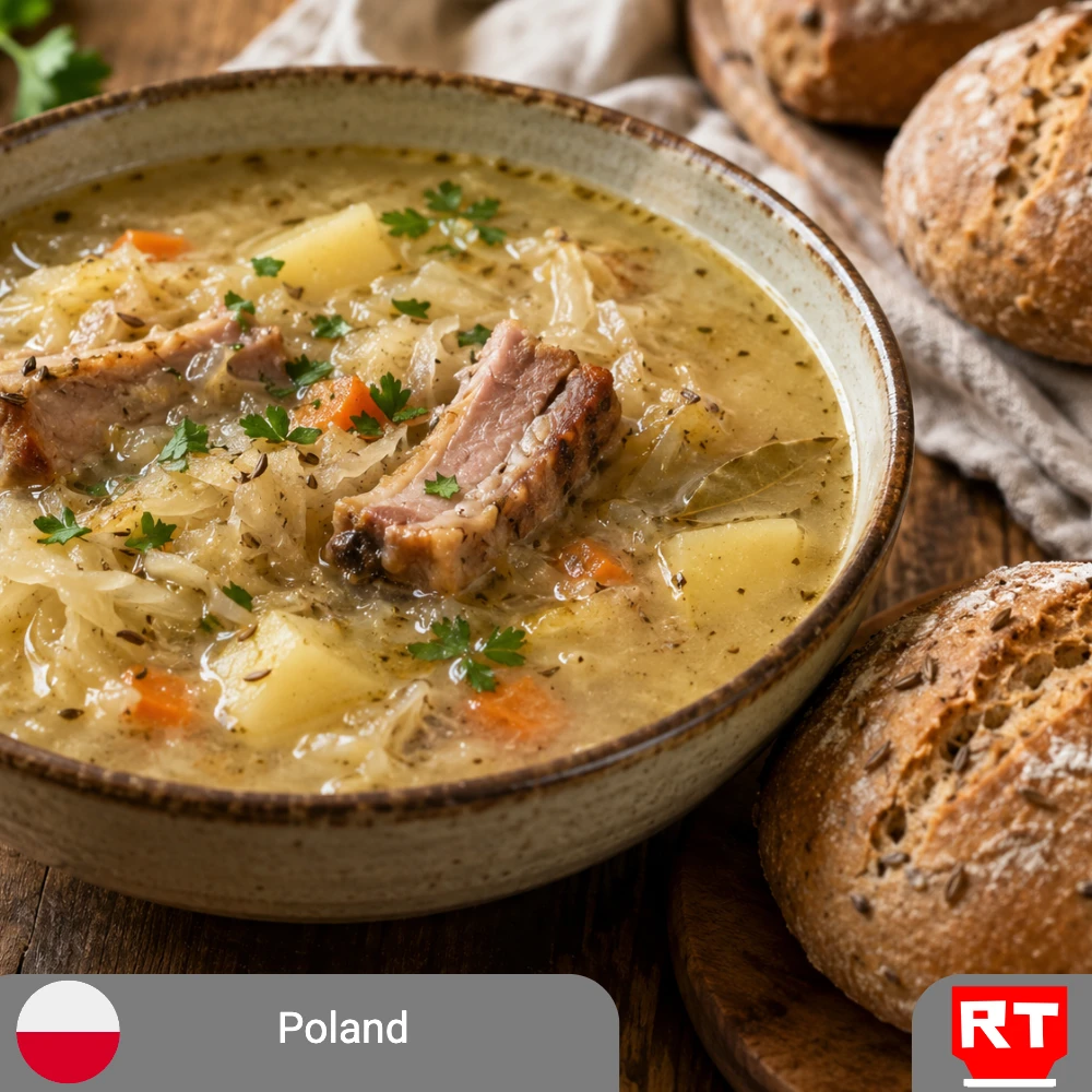 Polish Kapuśniak with a Caraway Rye Sourdough Bun (includes complimentary surprise dessert)