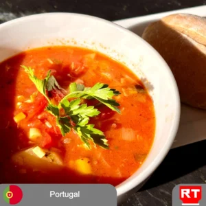 Portuguese Coastal Clam & Tomato Soup with Crusty Roll (includes complimentary surprise dessert)