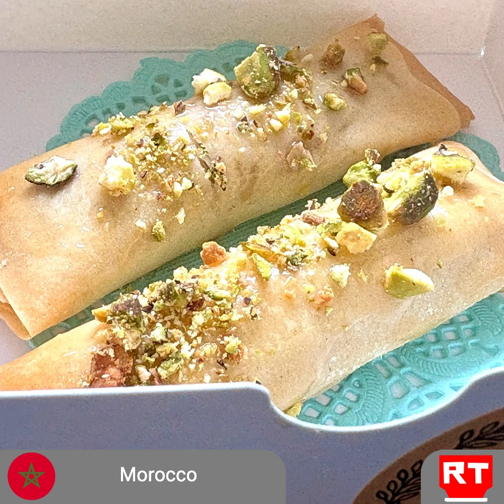 Mini M'hanncha — Moroccan Almond Phyllo Pastries