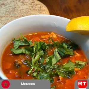 Moroccan Chicken Chorba Served with Fresh-Baked Khobz (includes complimentary surprise dessert)