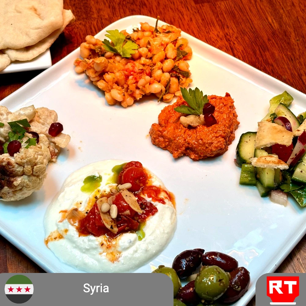 Syrian Mezze Feast (Vegetarian) (includes complimentary surprise dessert)