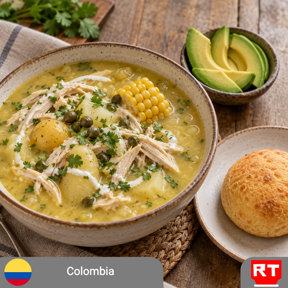 Colombian Ajiaco Santafereño with Warm Pandebono Cheese Bread I (includes complimentary surprise dessert)