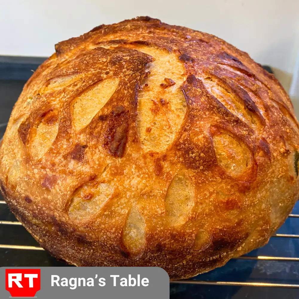 9-Inch Organic Sourdough Jalapeño Cheddar Bread Loaf