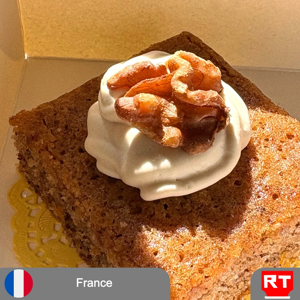 French Walnut Cake with Espresso Cream
